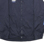 PUMA Mens Blue & Navy Polyester Zip Jacket XL Plain Sports Casual Lightweight