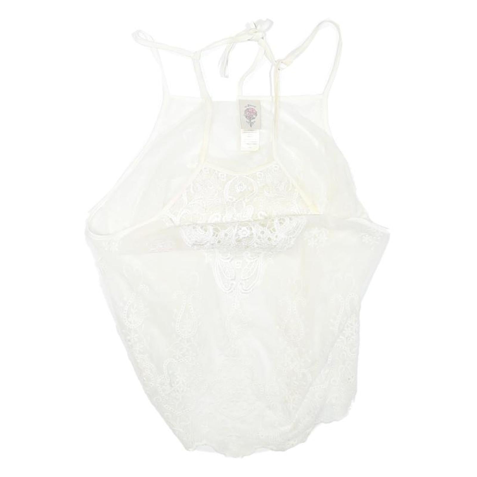 IN BLOOM Womens White Lace Sleeveless Camisole Top XL Summer Casual