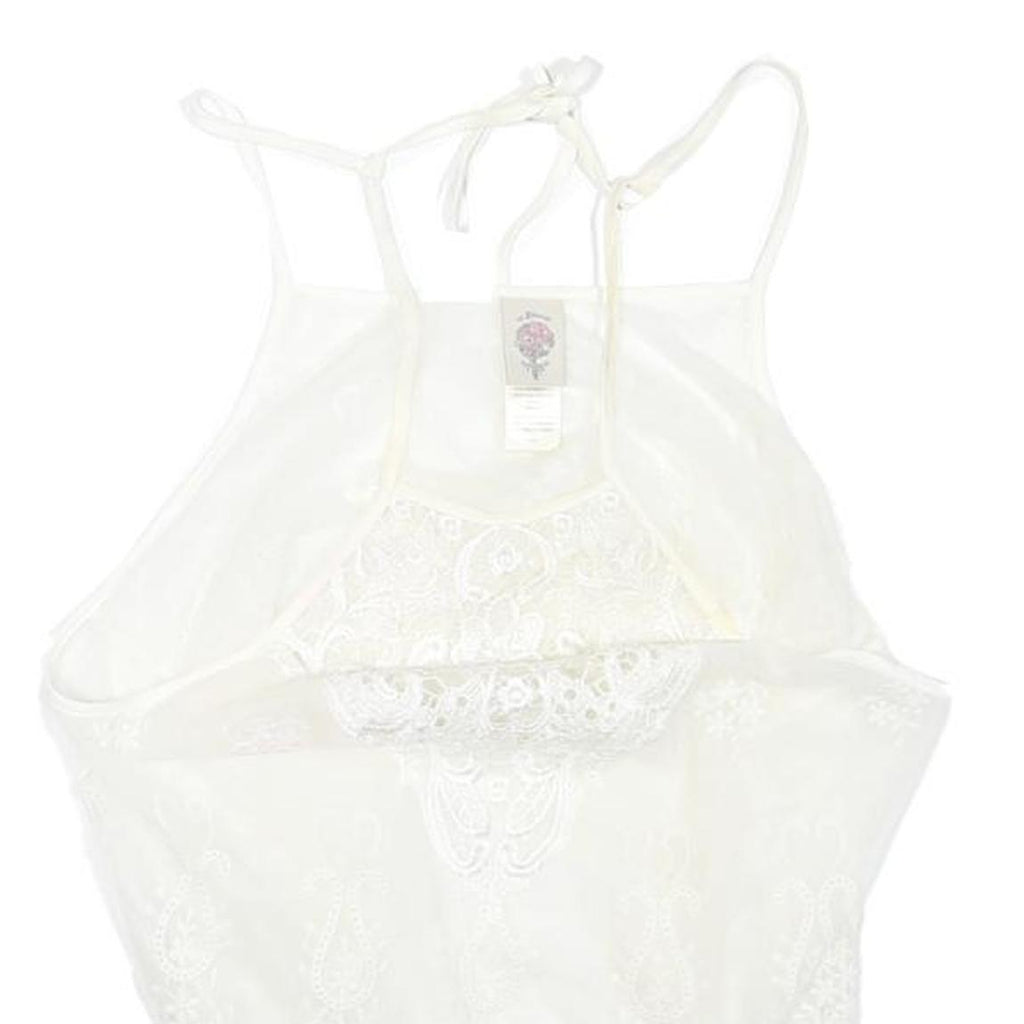 IN BLOOM Womens White Lace Sleeveless Camisole Top XL Summer Casual