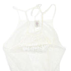 IN BLOOM Womens White Lace Sleeveless Camisole Top XL Summer Casual