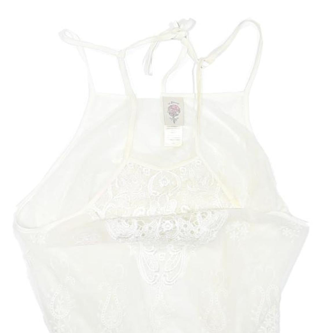 IN BLOOM Womens White Lace Sleeveless Camisole Top XL Summer Casual