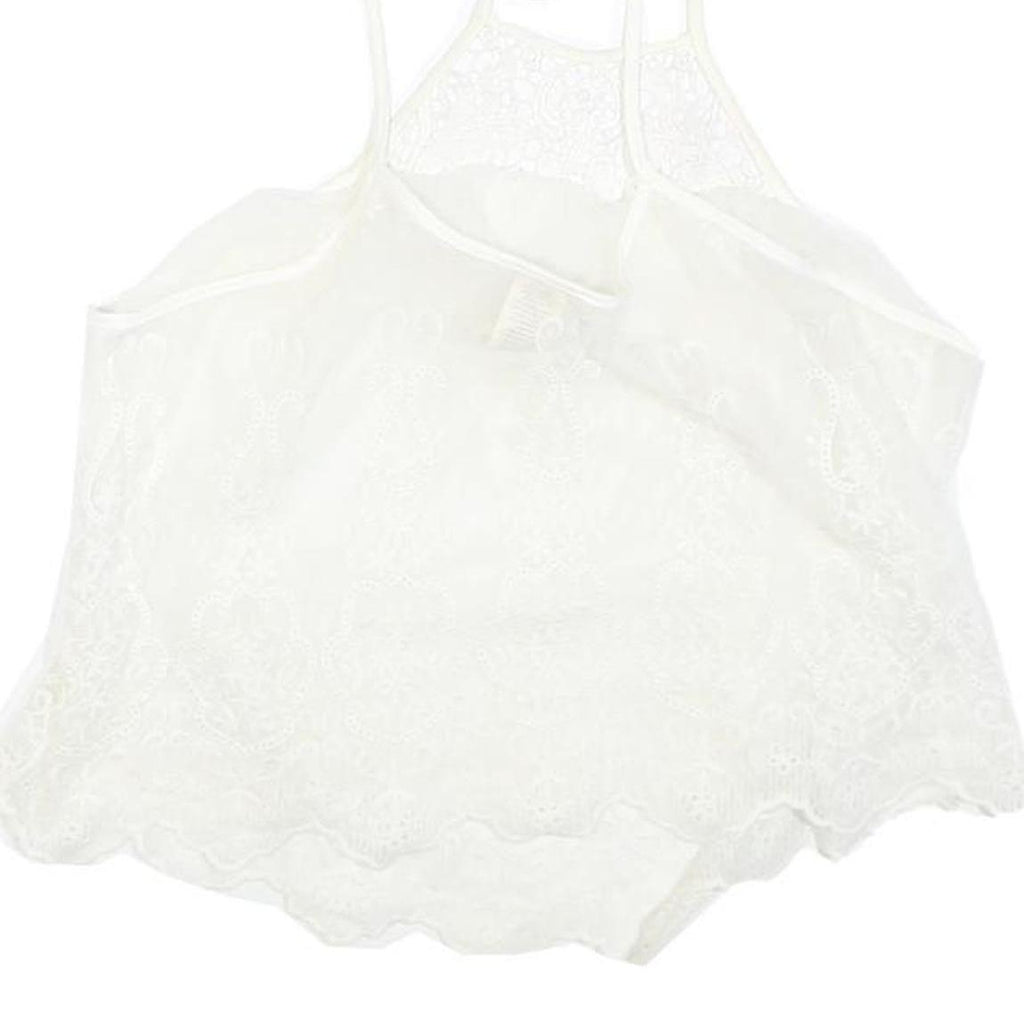 IN BLOOM Womens White Lace Sleeveless Camisole Top XL Summer Casual