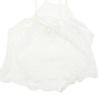 IN BLOOM Womens White Lace Sleeveless Camisole Top XL Summer Casual