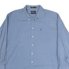 NAUTICA Mens Blue Cotton Shirt L Classic Button Down Long Sleeve Casual