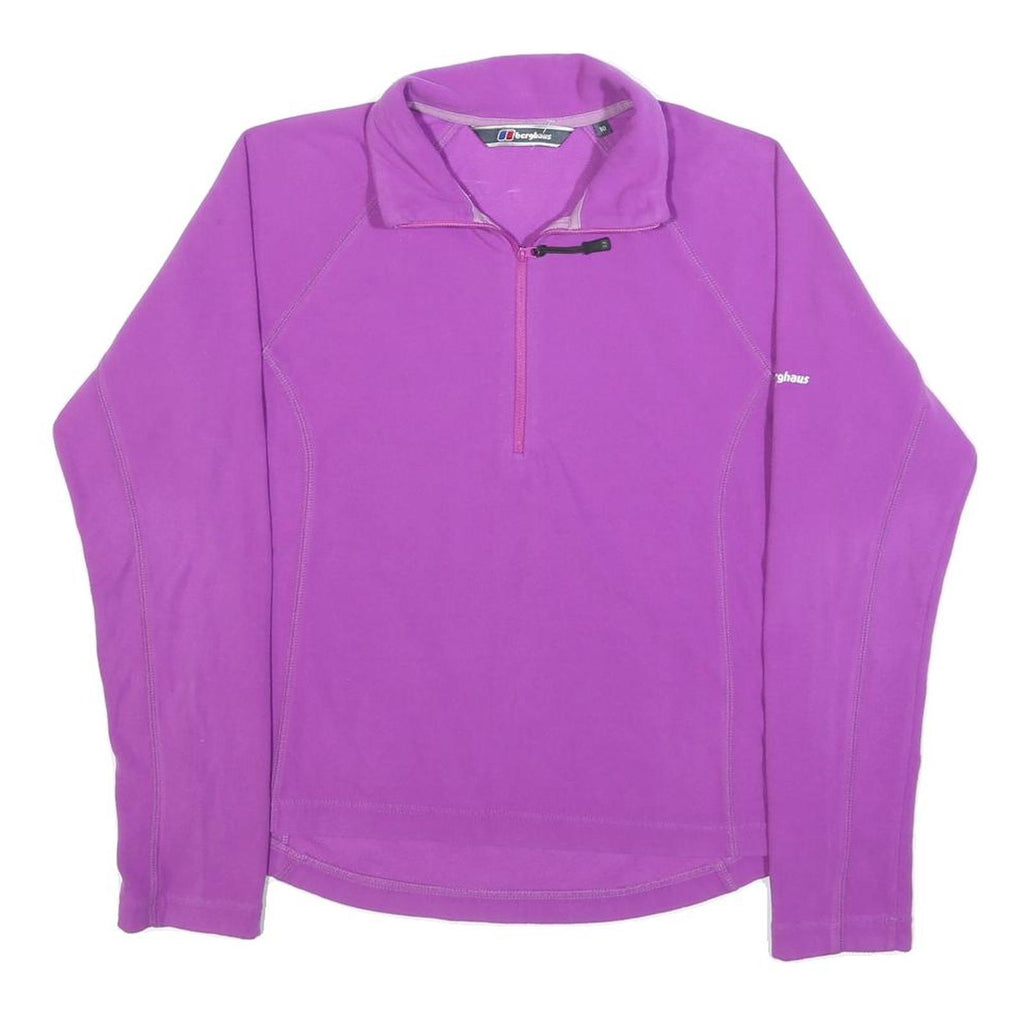 BERGHAUS Womens Purple Plain Polyester Performance Jumper Pullover UK 10