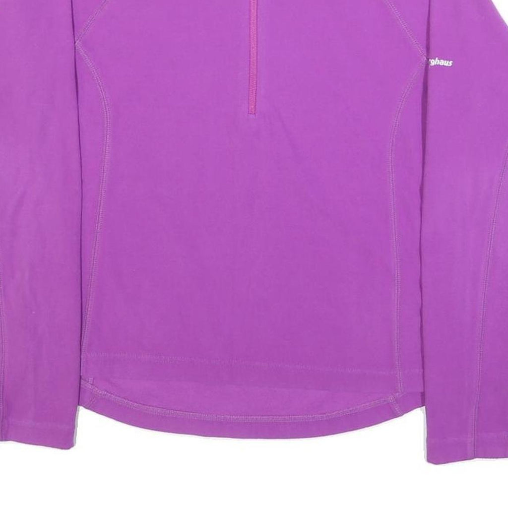 BERGHAUS Womens Purple Plain Polyester Performance Jumper Pullover UK 10