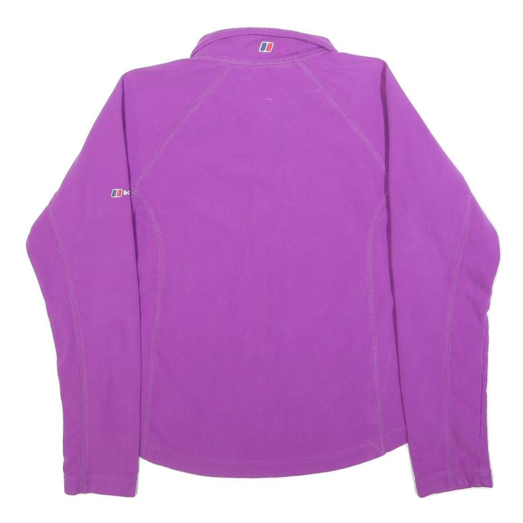 BERGHAUS Womens Purple Plain Polyester Performance Jumper Pullover UK 10