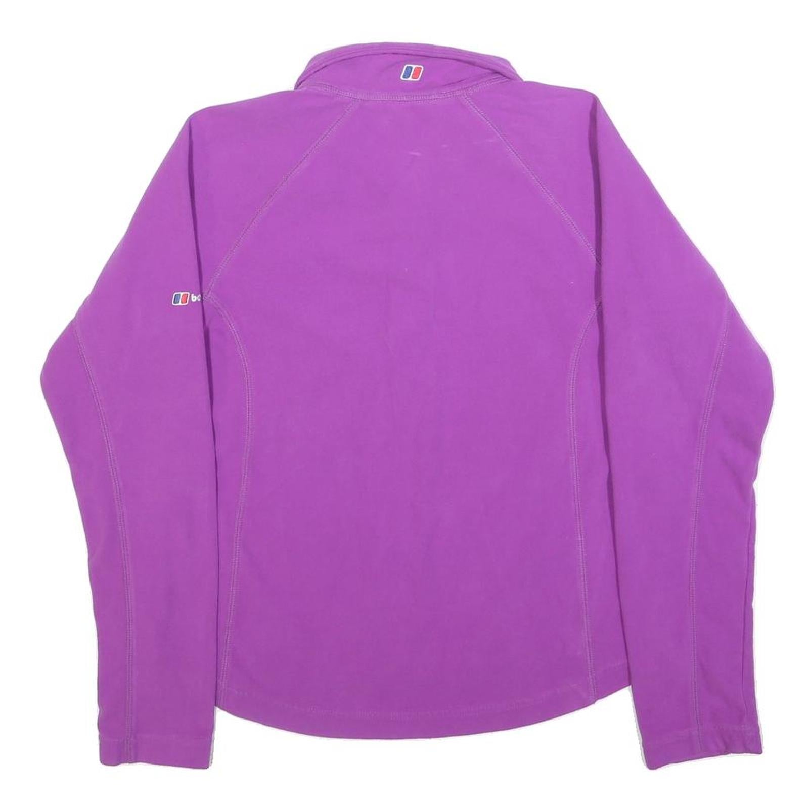 BERGHAUS Womens Purple Plain Polyester Performance Jumper Pullover UK 10