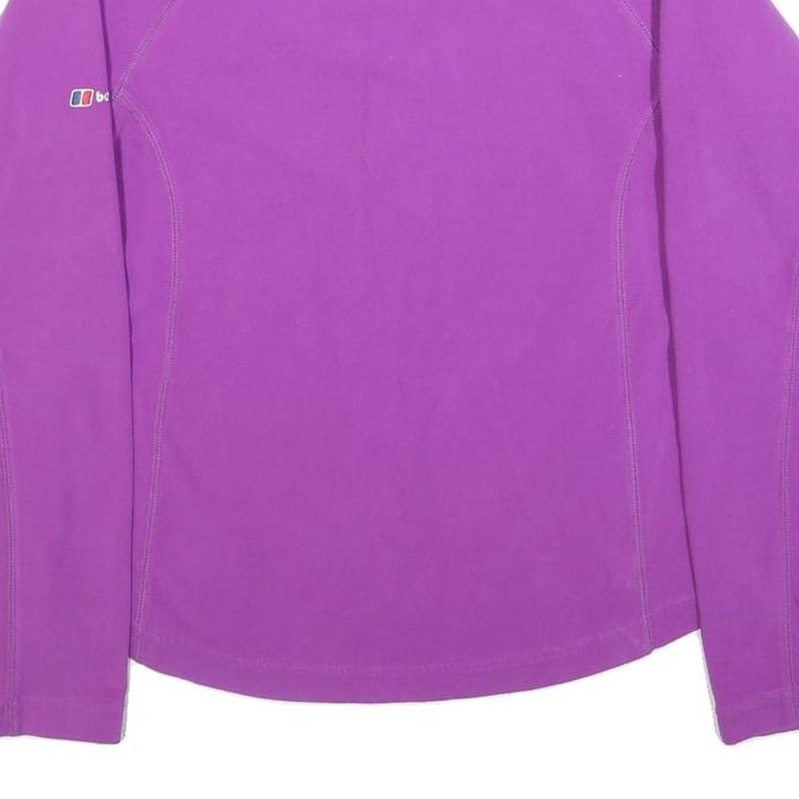 BERGHAUS Womens Purple Plain Polyester Performance Jumper Pullover UK 10