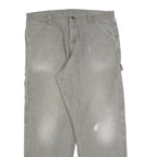 DICKIES Mens Cotton Blend Grey Regular Straight Trousers W36 L30 Workwear Casual