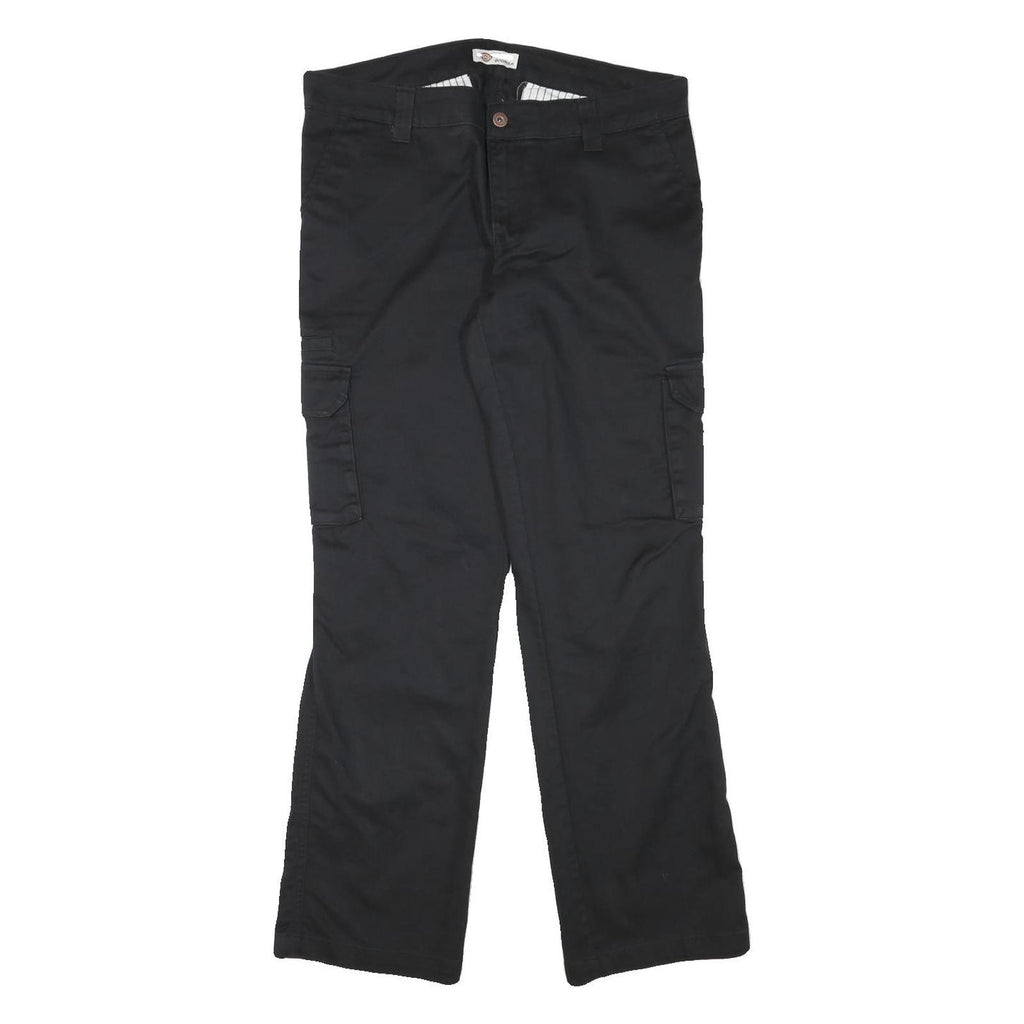 DICKIES Womens Regular Fit Black Cargo Trousers W34 L31 Practical Comfortable