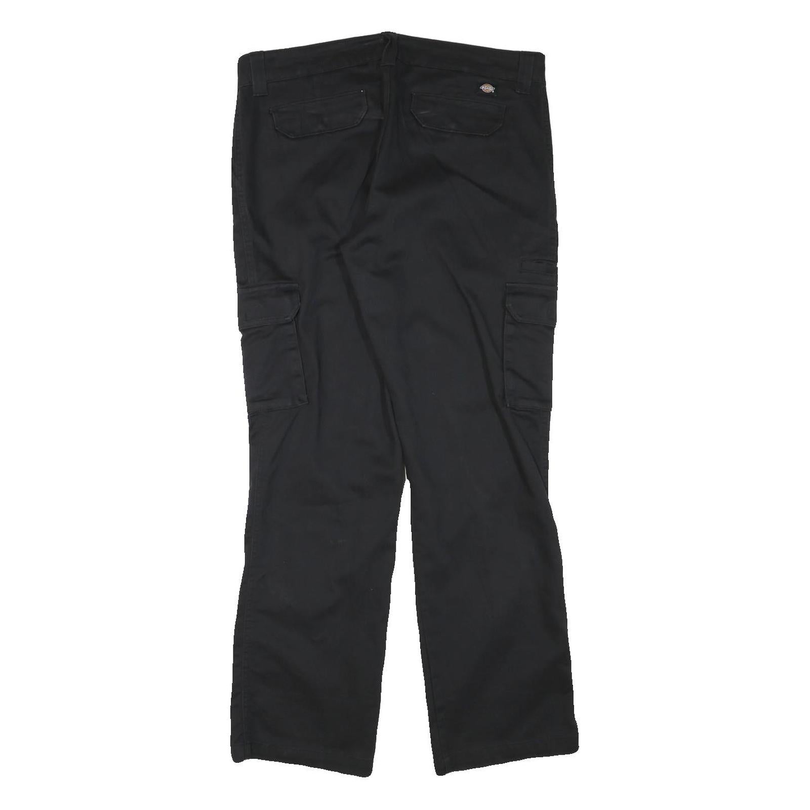 DICKIES Womens Regular Fit Black Cargo Trousers W34 L31 Practical Comfortable