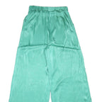 KAREN MILLEN Womens Rayon Relaxed Wide-Leg Trousers W26 L30 Pastel Green Loose