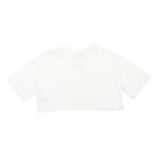 NIKE Womens White Modern T-Shirt L Short Sleeve Crew Neck Cotton Blend Casual