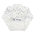 Mens White Cotton Blend Panama City Beach Pullover Sweatshirt XL Nautical Design