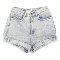 AMERICAN APPAREL Womens Shorts Blue Denim Casual XS W25 High Waist Summer