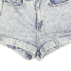AMERICAN APPAREL Womens Shorts Blue Denim Casual XS W25 High Waist Summer