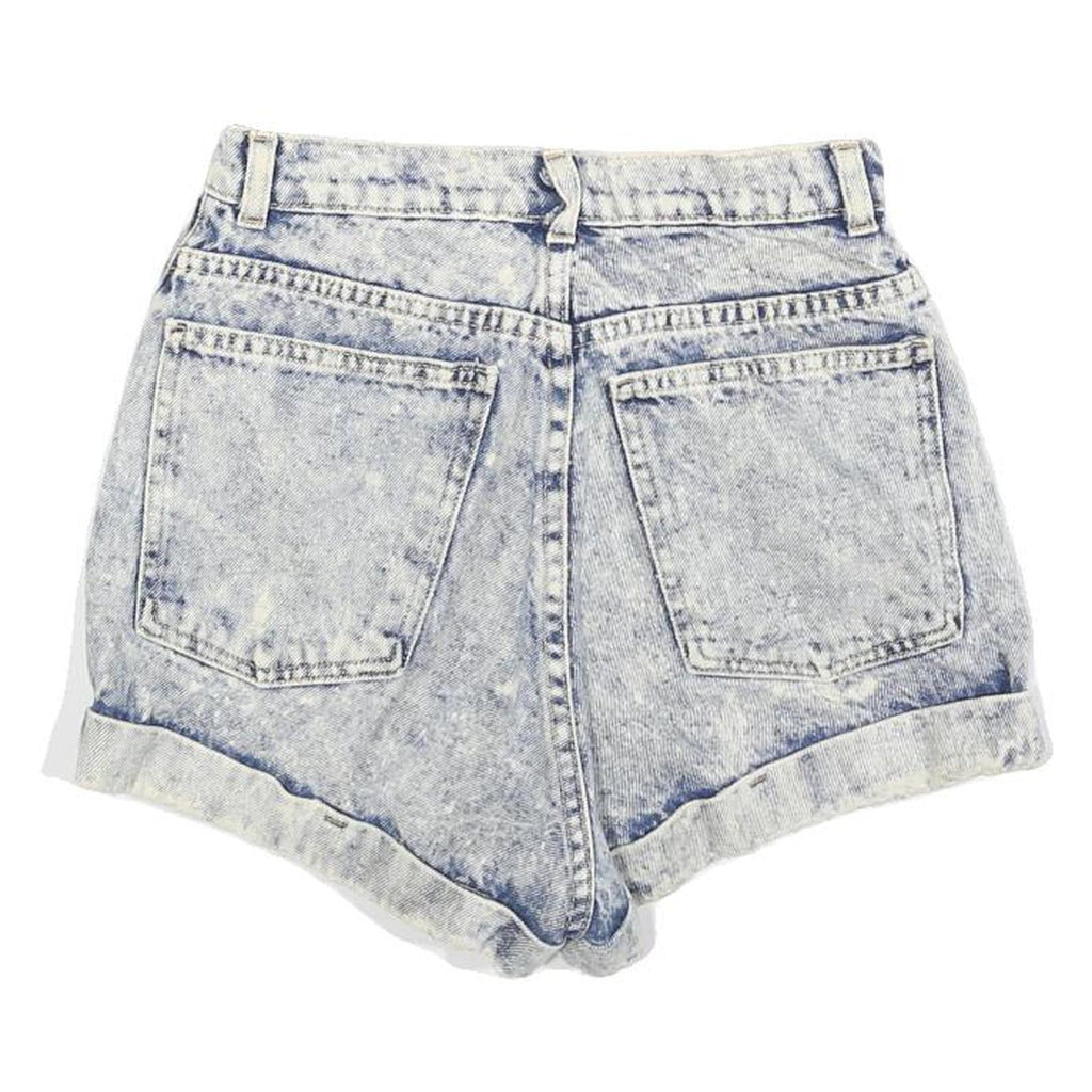 AMERICAN APPAREL Womens Shorts Blue Denim Casual XS W25 High Waist Summer
