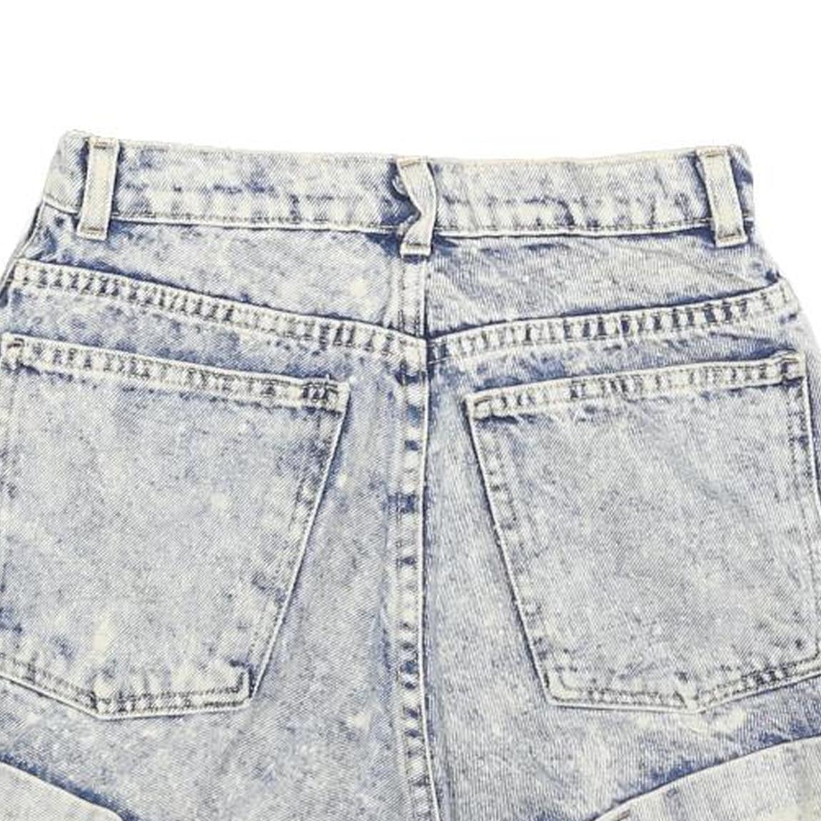 AMERICAN APPAREL Womens Shorts Blue Denim Casual XS W25 High Waist Summer