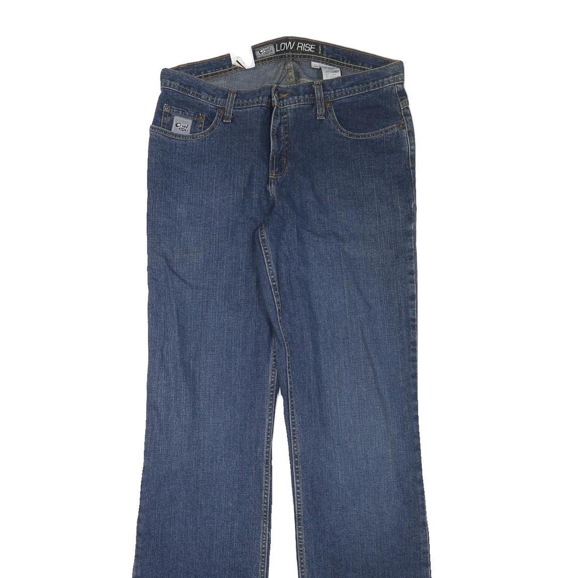 CRUEL GIRL Womens Jeans Blue Regular Straight Denim Medium Wash W33 L37 Low Rise