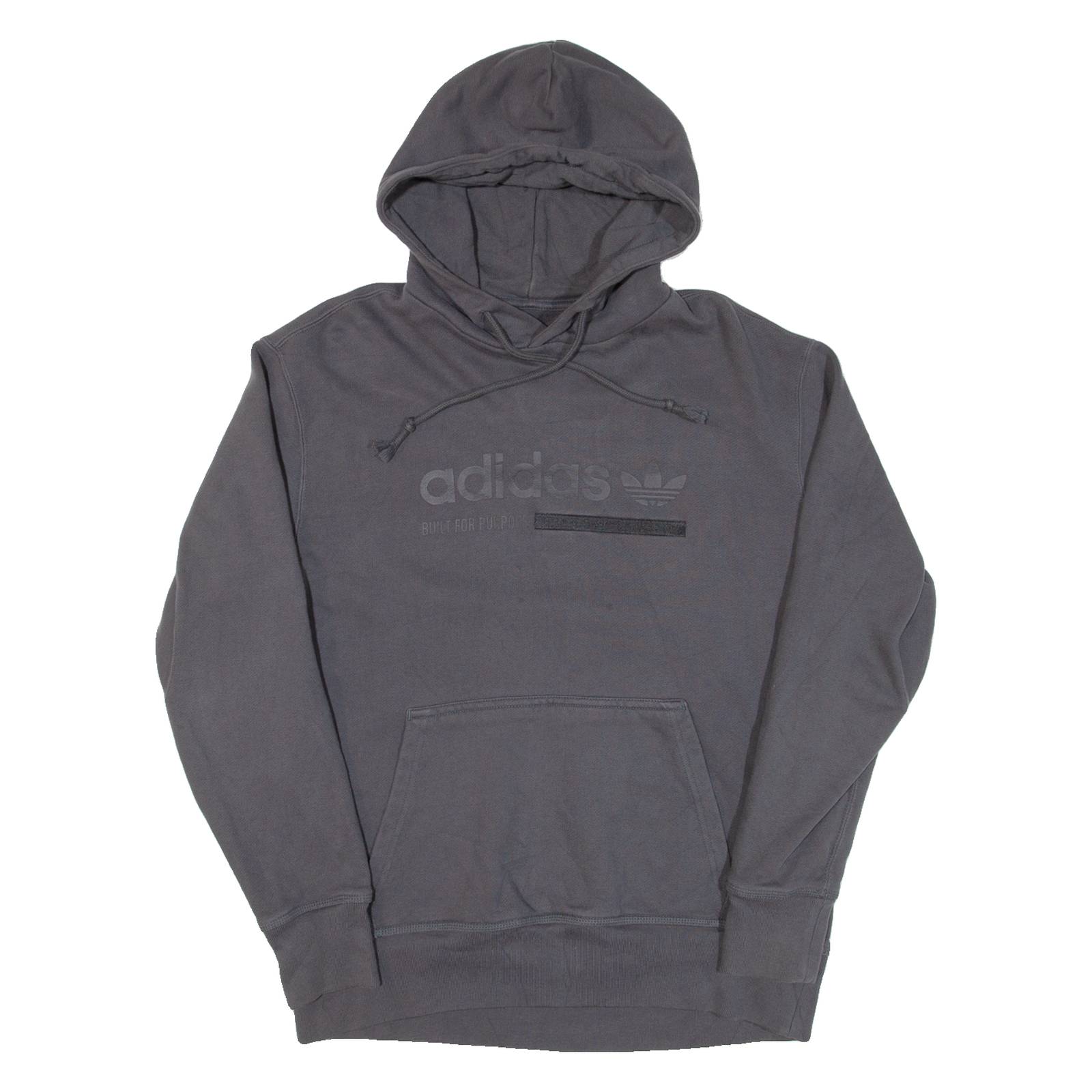 ADIDAS Mens Grey Hoodie S