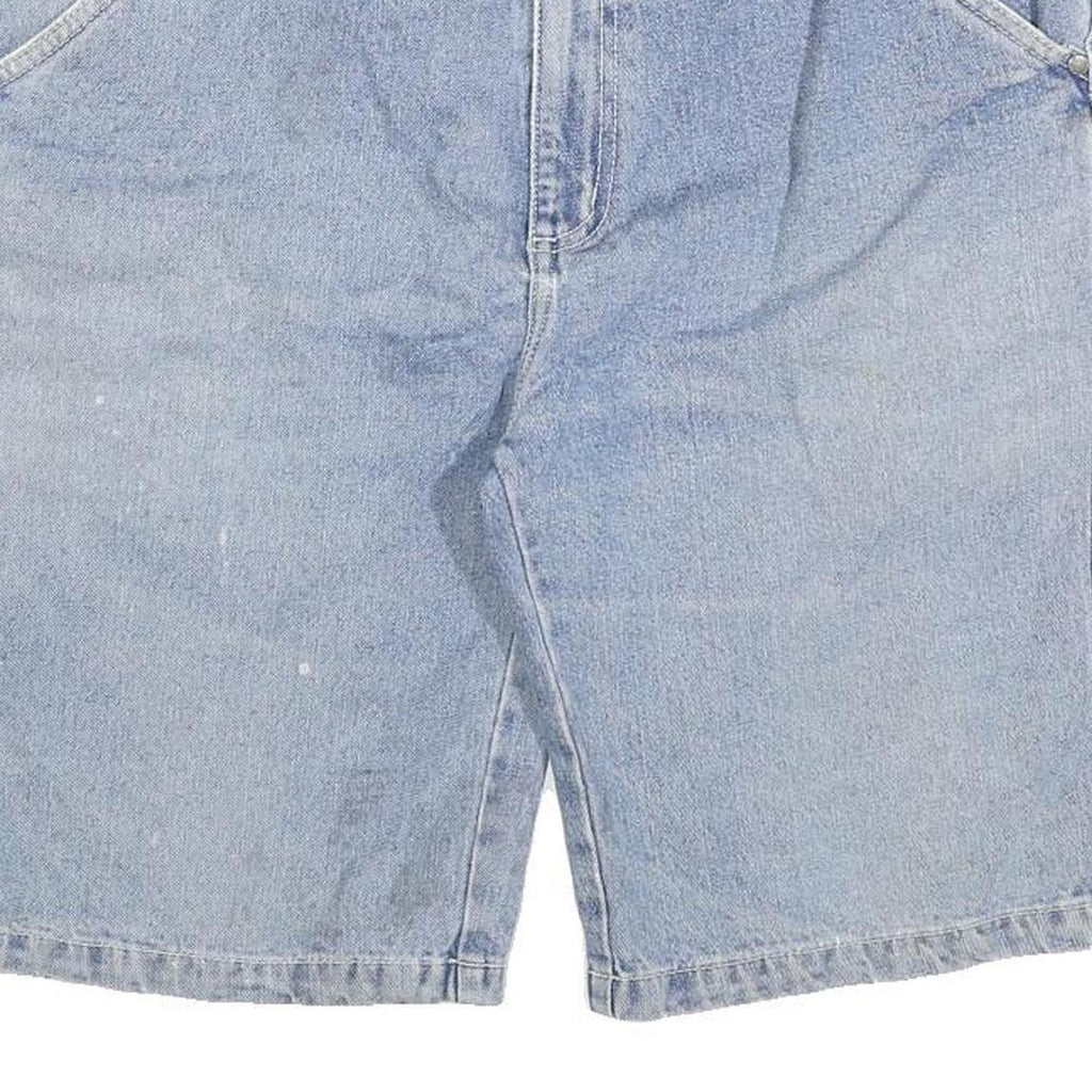 TRADERS Mens Denim Blue Casual Shorts M W34 Cotton Blend Button Closure