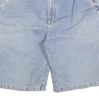 TRADERS Mens Denim Blue Casual Shorts M W34 Cotton Blend Button Closure