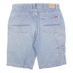 TRADERS Mens Denim Blue Casual Shorts M W34 Cotton Blend Button Closure