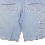 TRADERS Mens Denim Blue Casual Shorts M W34 Cotton Blend Button Closure