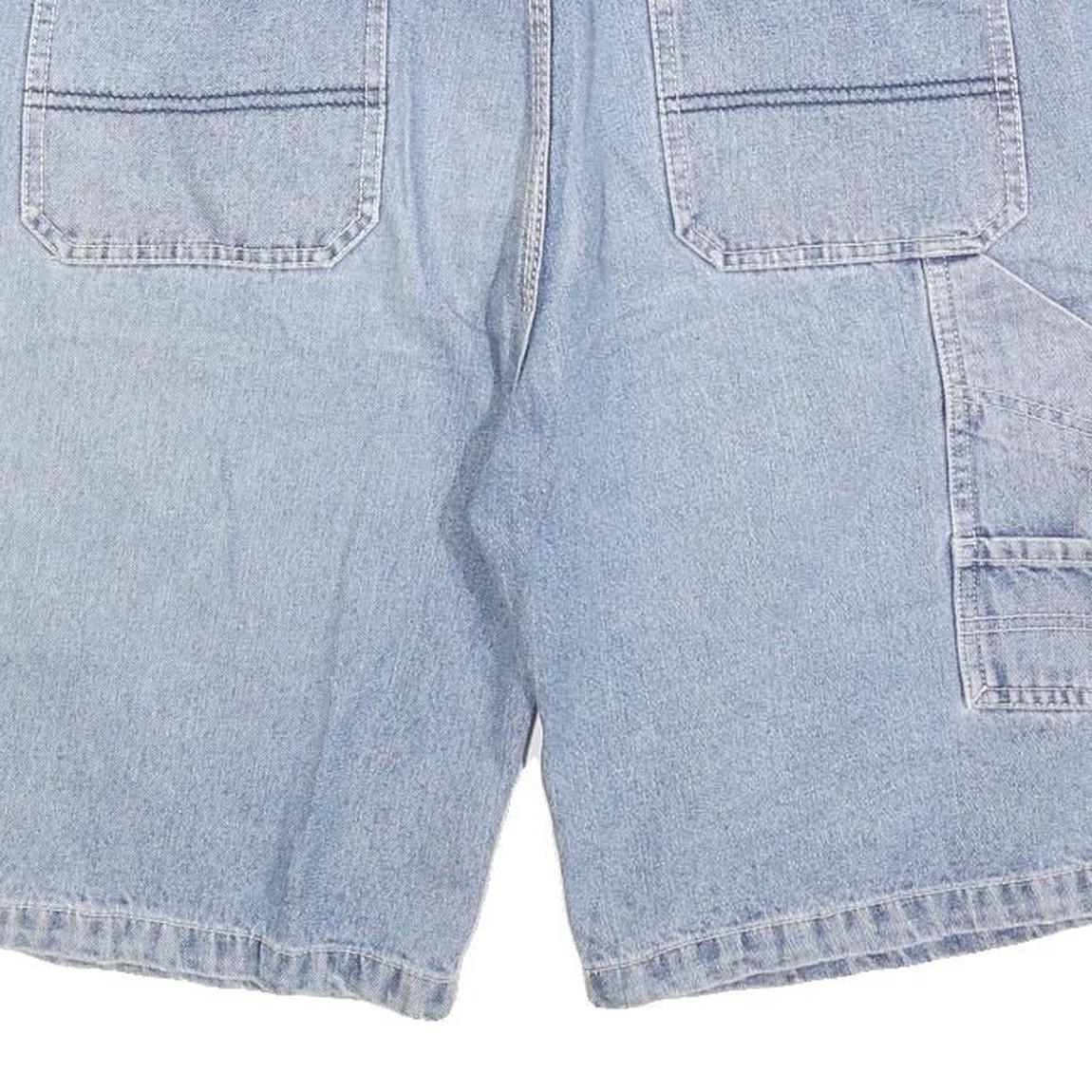 TRADERS Mens Denim Blue Casual Shorts M W34 Cotton Blend Button Closure
