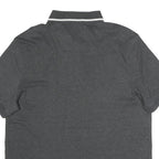 NAUTICA Mens Grey & White Short Sleeve Plain Polo Shirt L Classic Cotton Blend