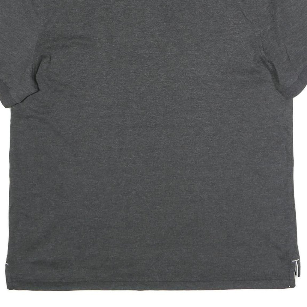 NAUTICA Mens Grey & White Short Sleeve Plain Polo Shirt L Classic Cotton Blend