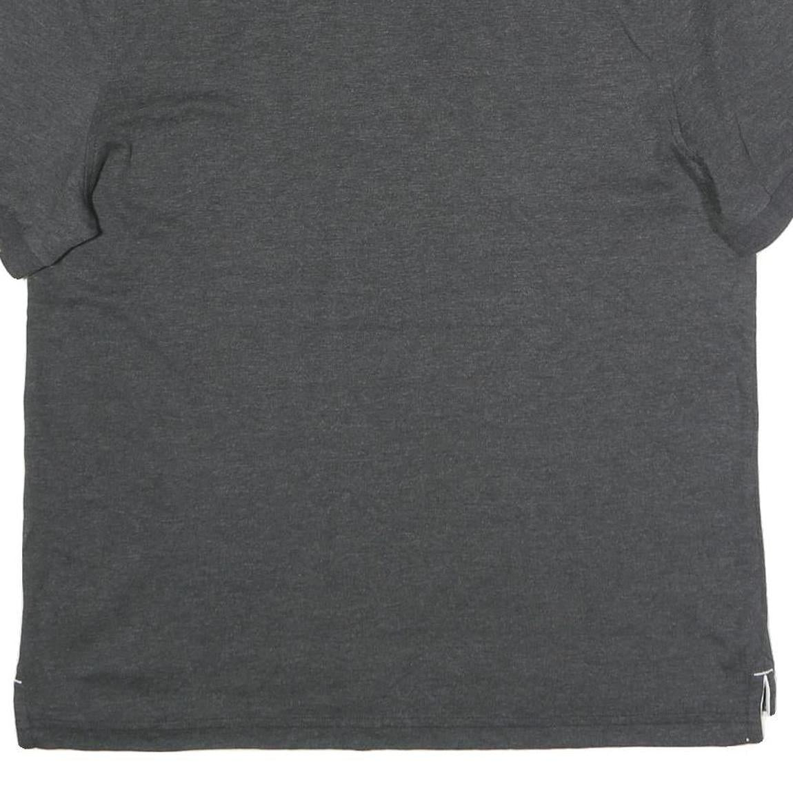 NAUTICA Mens Grey & White Short Sleeve Plain Polo Shirt L Classic Cotton Blend