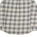 JACHS Mens Cream & Grey Check Shirt XL Cotton Blend Button Long Sleeve