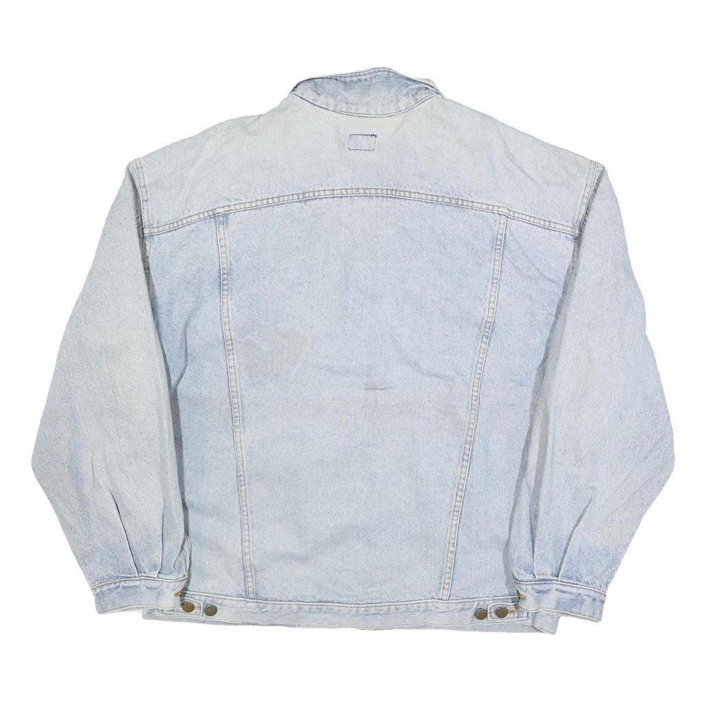 LEE Mens Blue Cotton Denim Jacket XL Button Closure Casual Classic Style