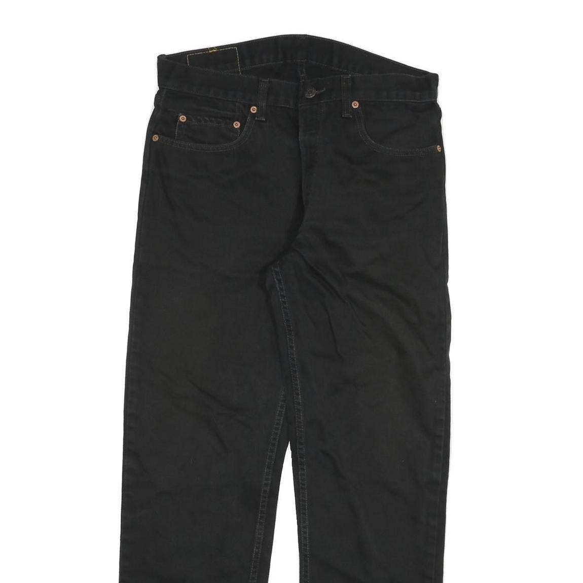 LEVI'S 611 02 Mens Jeans Black Regular Straight Denim W32 L29 Zip Cotton Blend