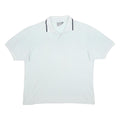 DIADORA Womens White Polo Shirt L Cotton Button Short Sleeve Plain Casual
