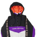 KARL KANI Womens Pullover Jacket Purple Hooded Colourblock S