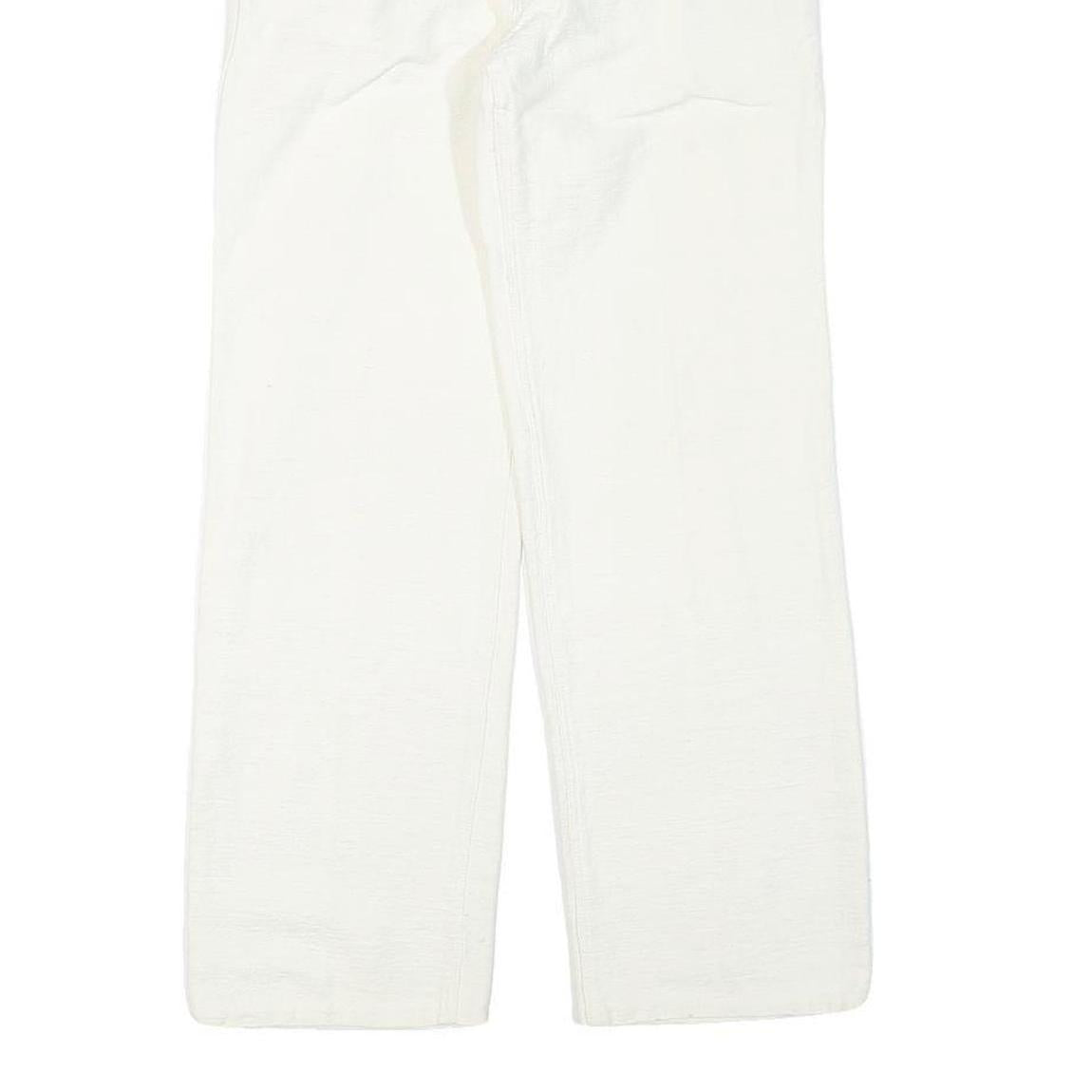 WALLY Womens Cotton Blend White Regular Straight Trousers W28 L27 Casual Classic