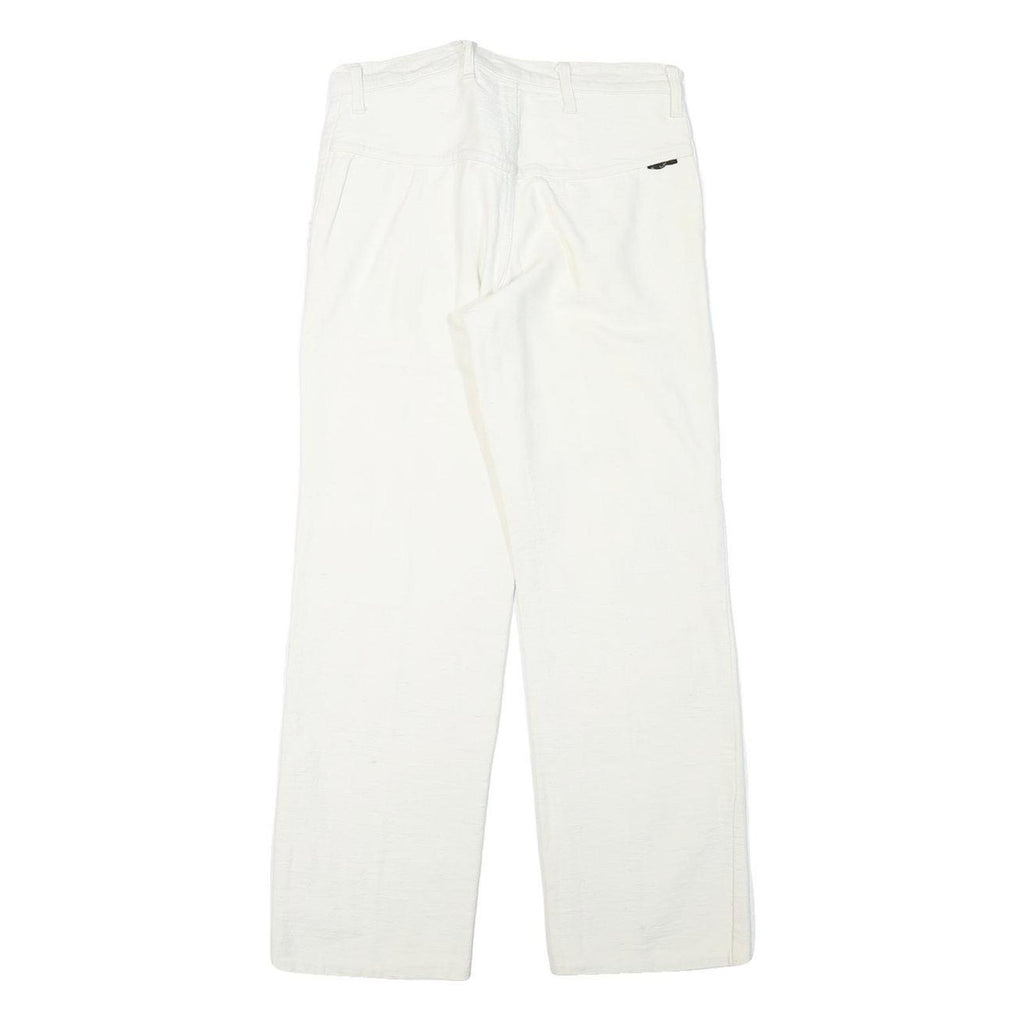 WALLY Womens Cotton Blend White Regular Straight Trousers W28 L27 Casual Classic