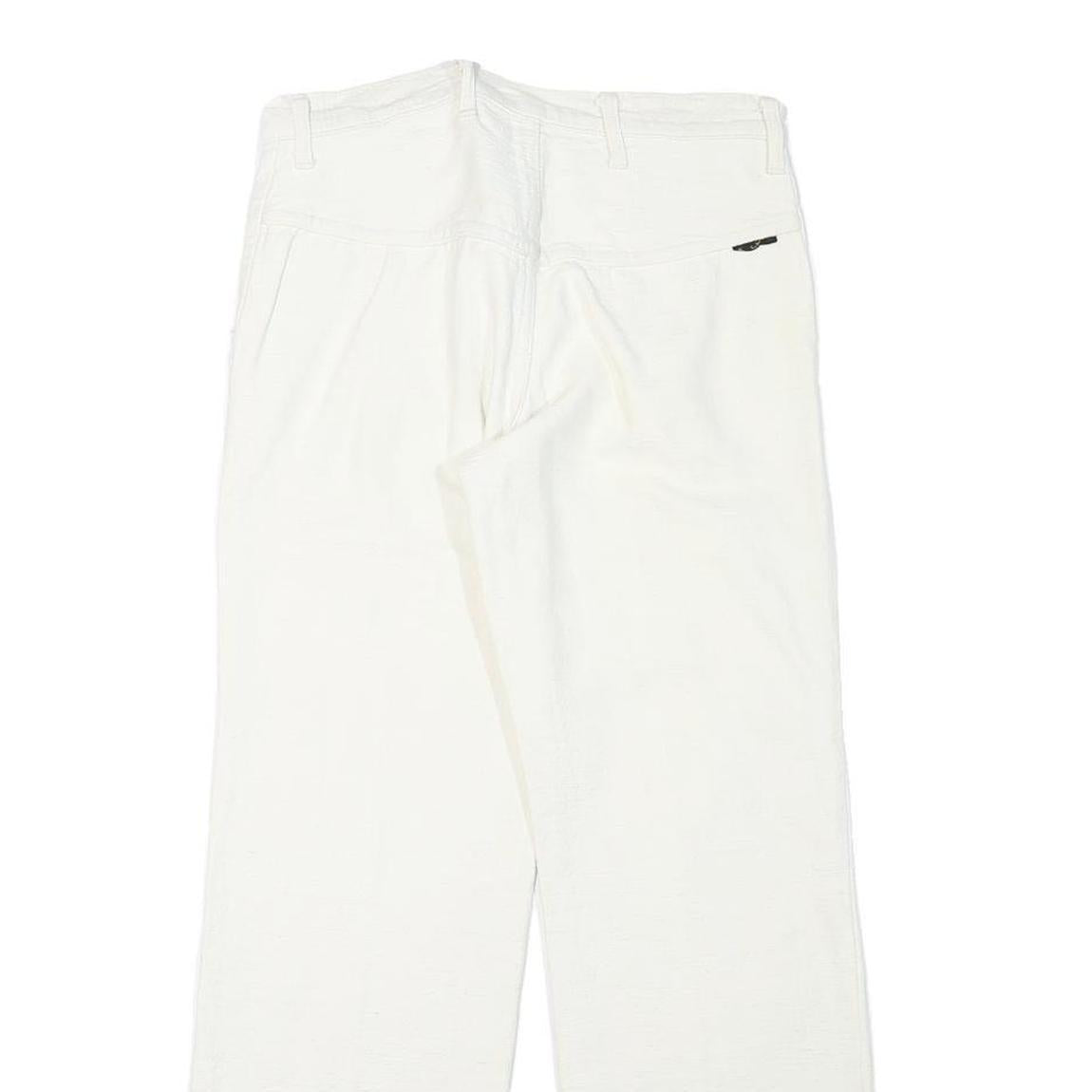 WALLY Womens Cotton Blend White Regular Straight Trousers W28 L27 Casual Classic