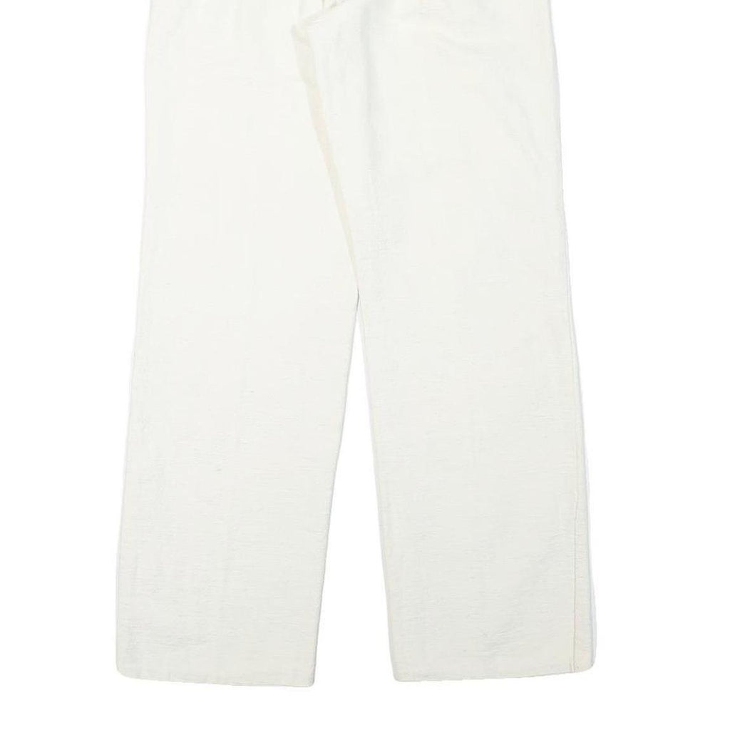 WALLY Womens Cotton Blend White Regular Straight Trousers W28 L27 Casual Classic