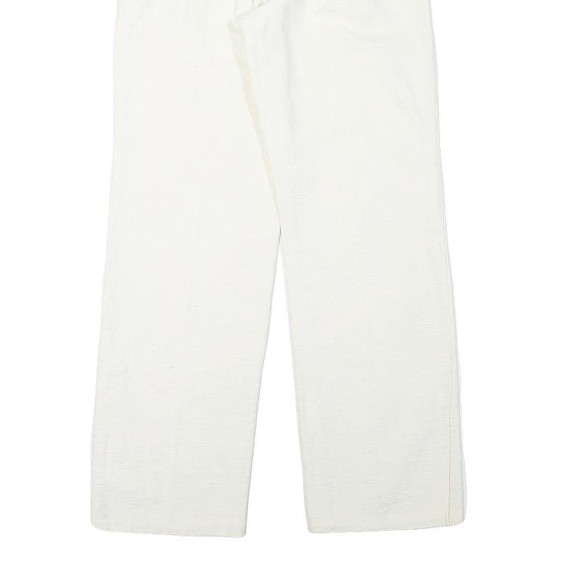 WALLY Womens Cotton Blend White Regular Straight Trousers W28 L27 Casual Classic