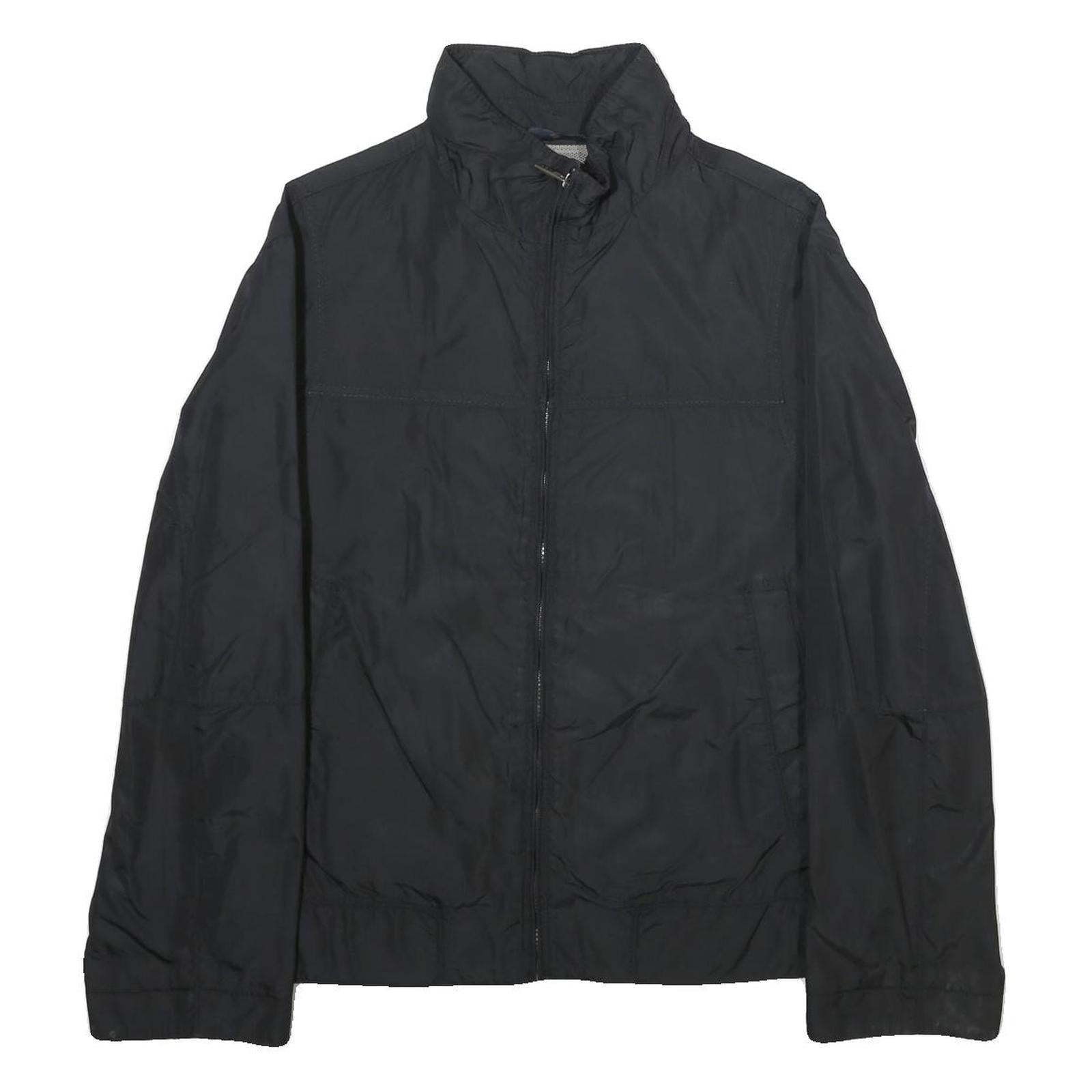 JOOP! Mens Black Lightweight Jacket L Polyamide Blend Plain Zip Casual Zip-Up