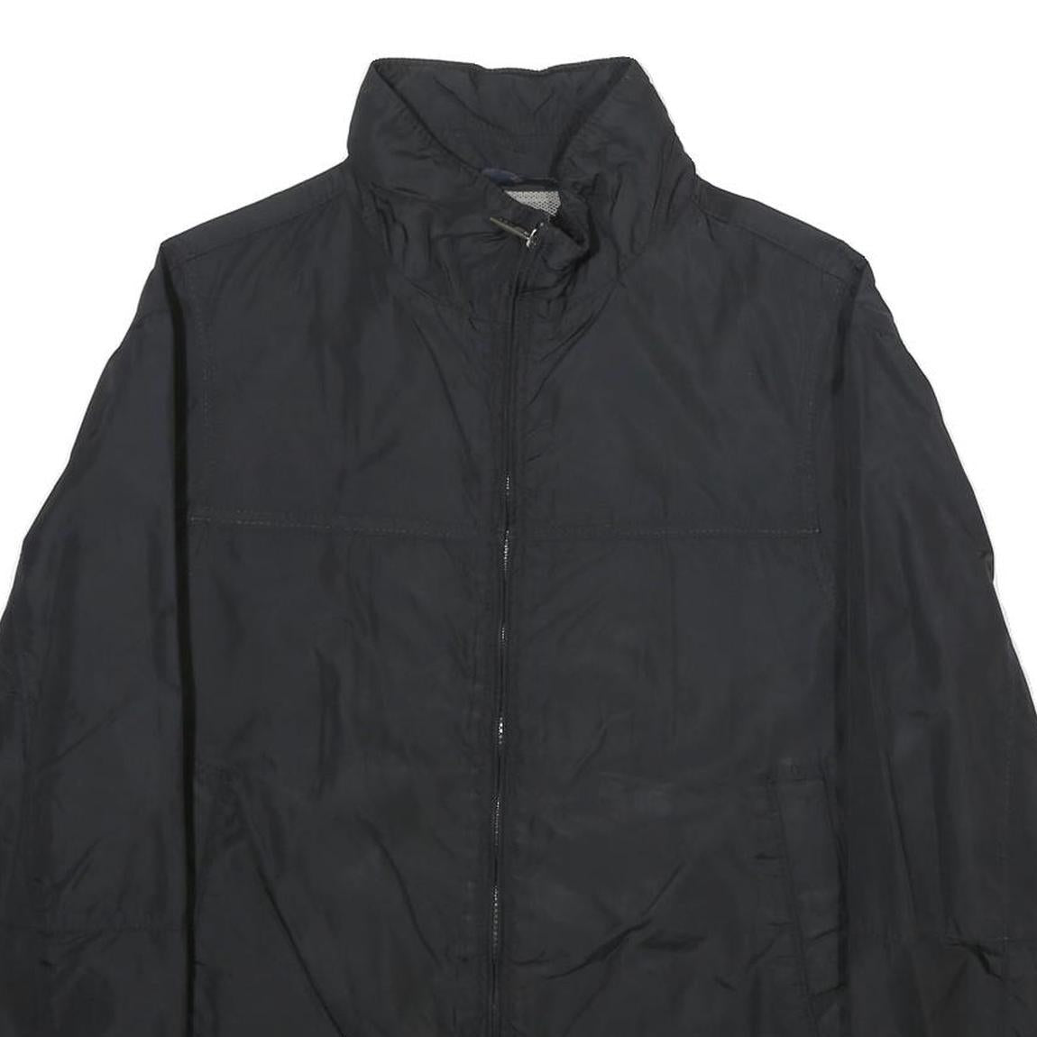 JOOP! Mens Black Lightweight Jacket L Polyamide Blend Plain Zip Casual Zip-Up