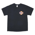 GILDAN Mens Black MAR-K Graphic T-Shirt L Short Sleeve Crew Neck Cotton