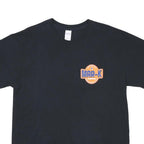GILDAN Mens Black MAR-K Graphic T-Shirt L Short Sleeve Crew Neck Cotton