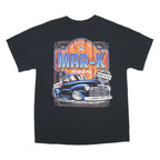 GILDAN Mens Black MAR-K Graphic T-Shirt L Short Sleeve Crew Neck Cotton