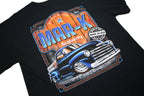 GILDAN Mens Black MAR-K Graphic T-Shirt L Short Sleeve Crew Neck Cotton