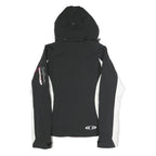 Womens Black & White Sporty Jacket M Polyester Blend Zip Hooded Stylish Fit